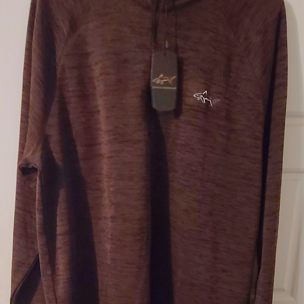 Greg Norman Collection Marled Brown Pullover